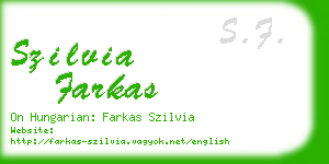 szilvia farkas business card